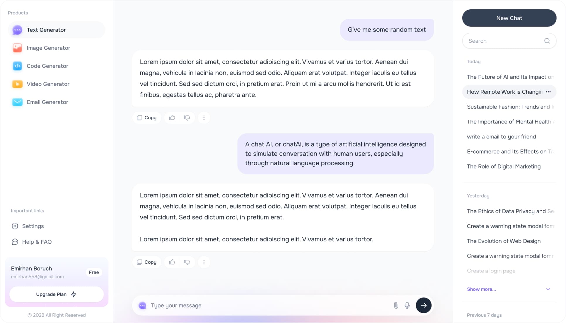 Oratiz product preview showing voice-to-content workspace